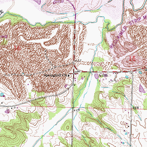 Topographic Map of Palzo, IL