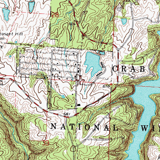 Topographic Map of Pendleman School (historical), IL