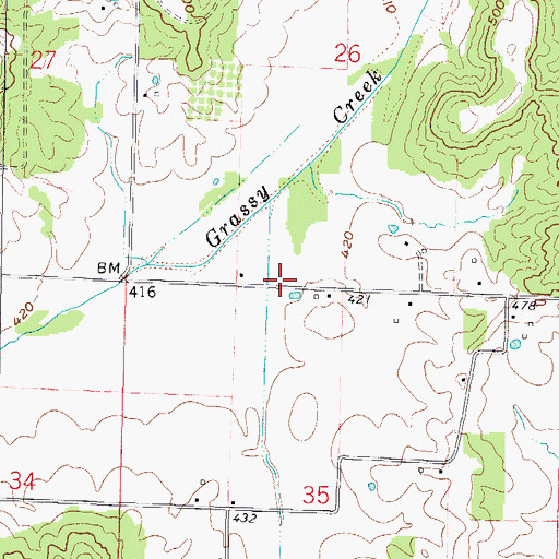 Topographic Map of Pleasant Valley School (historical), IL