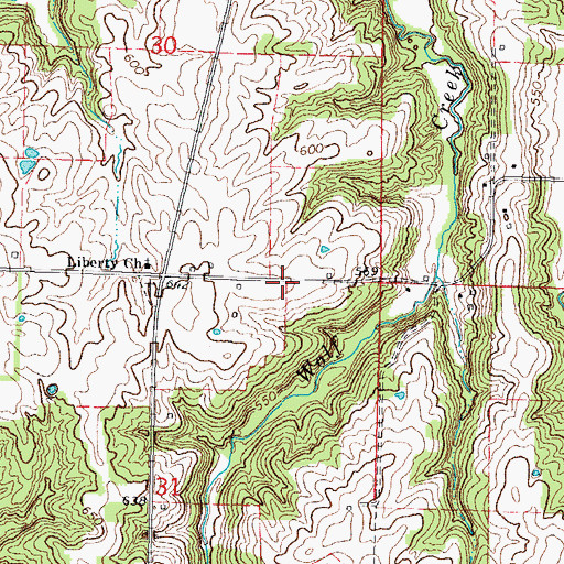 Topographic Map of Poplar Grove School (historical), IL