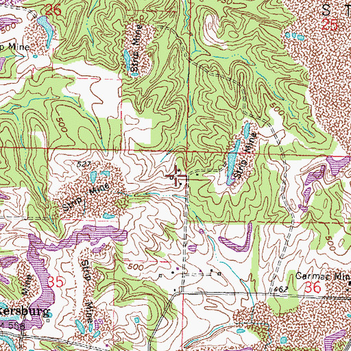 Topographic Map of Black School (historical), IL