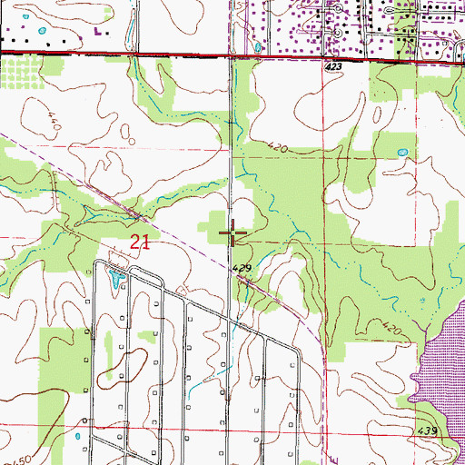 Topographic Map of Brainate School (historical), IL