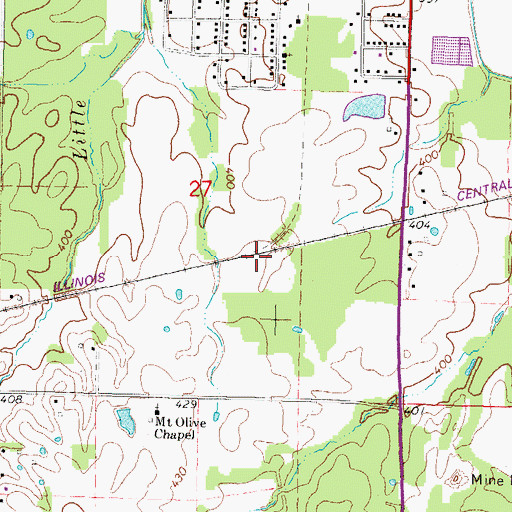 Topographic Map of Brush Junction (historical), IL
