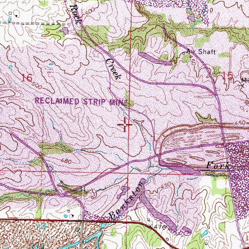 Topographic Map of Central School (historical), IL