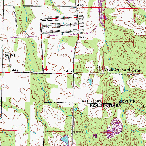 Topographic Map of Chamness (historical), IL