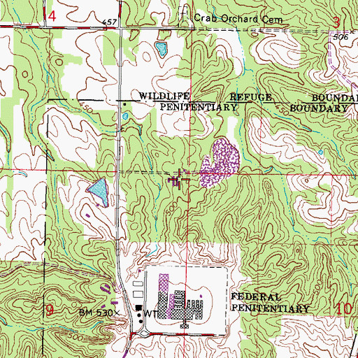 Topographic Map of Cooksy School (historical), IL