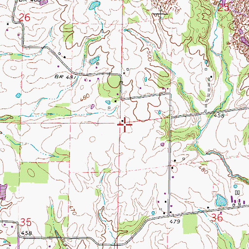 Topographic Map of Corley School (historical), IL