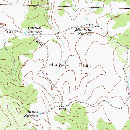 Topographic Map of Hay Flat, CO