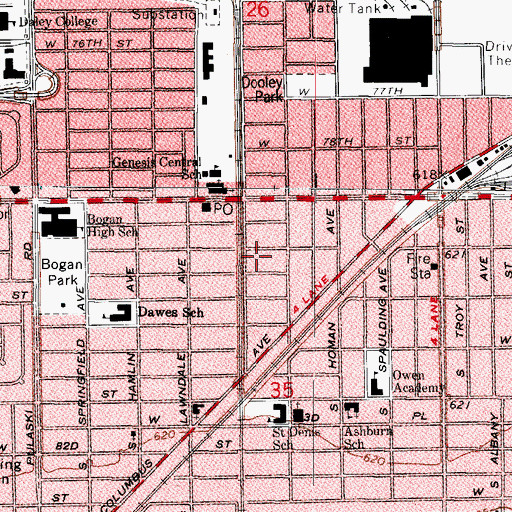 Topographic Map of Ashburn, IL