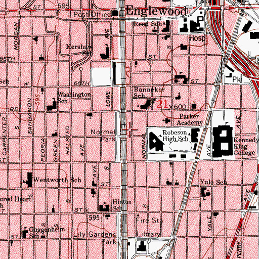 Topographic Map of Becks Park, IL