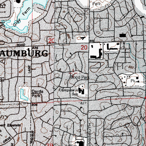 Topographic Map of Bond Park, IL