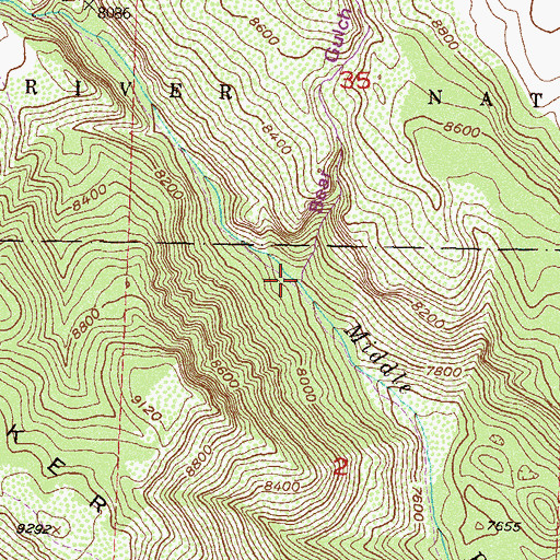 Topographic Map of Bear Gulch, CO