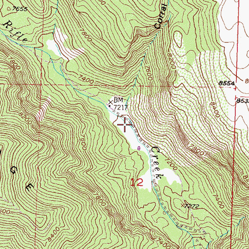 Topographic Map of Corral Gulch, CO