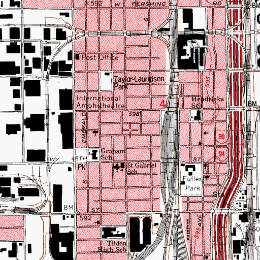 Topographic Map of Canaryville, IL