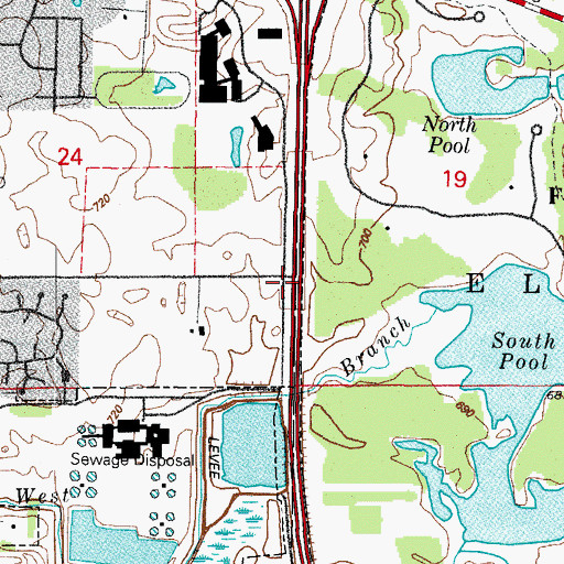 Topographic Map of Christian Day School (historical), IL
