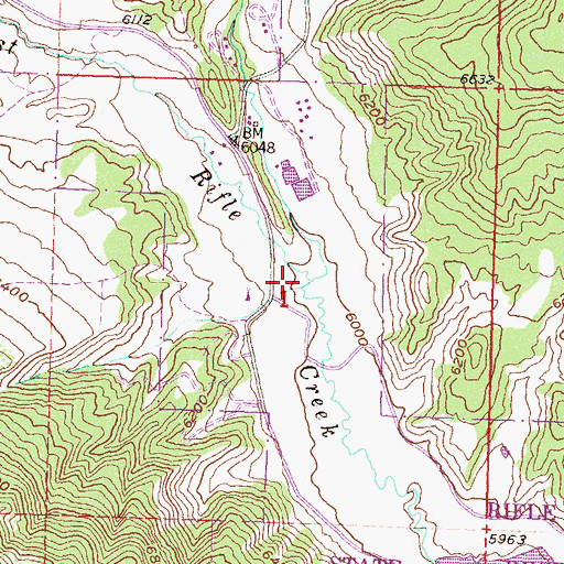 Topographic Map of Middle Rifle Creek, CO