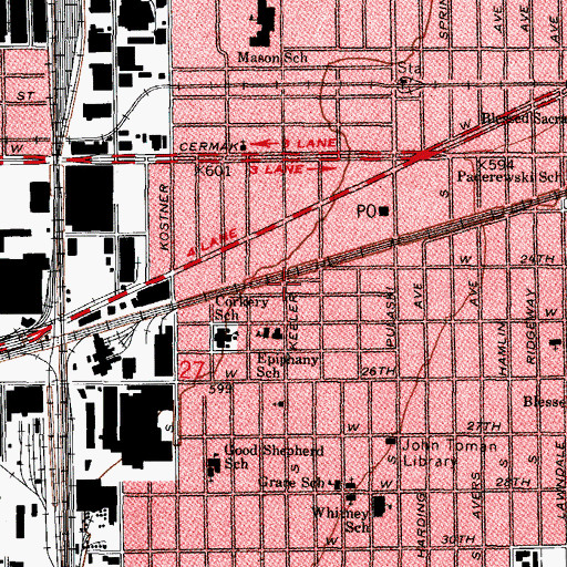 Topographic Map of Crawford, IL