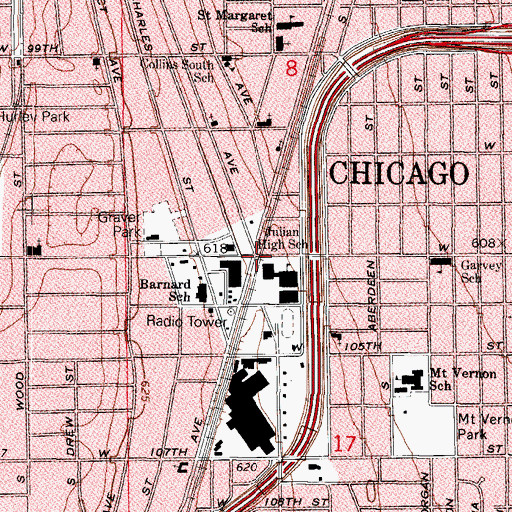 Topographic Map of The Crossing, IL