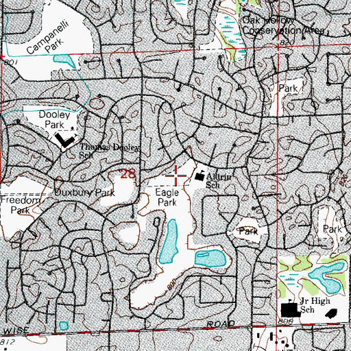 Topographic Map of Eagle Park, IL