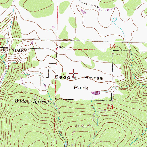 Topographic Map of Saddle Horse Park, CO