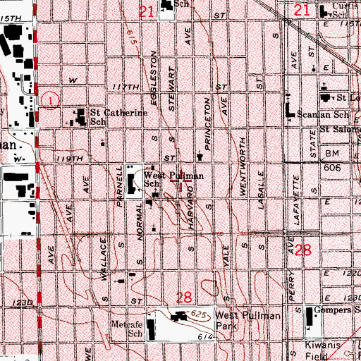 Topographic Map of Gano, IL