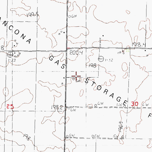 Topographic Map of Ancona Gas Storage Field, IL