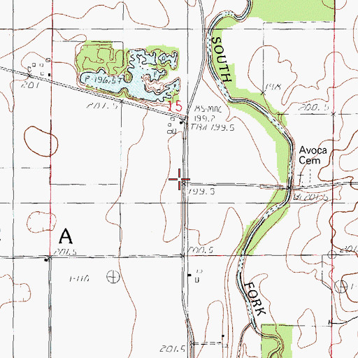 Topographic Map of Avoca (historical), IL