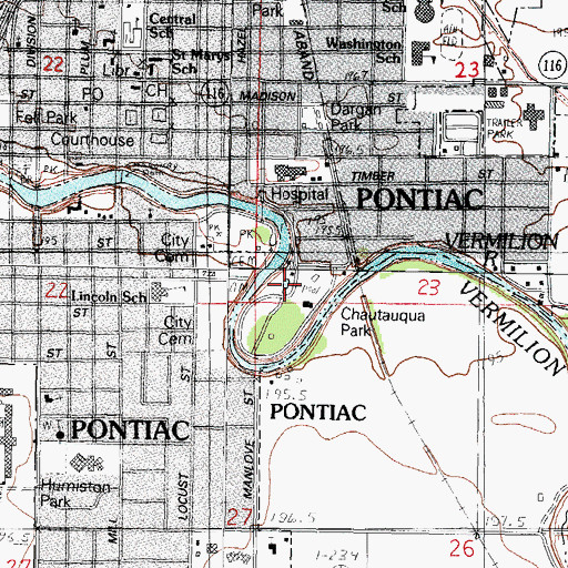 Topographic Map of Camp-Humiston Pool, IL