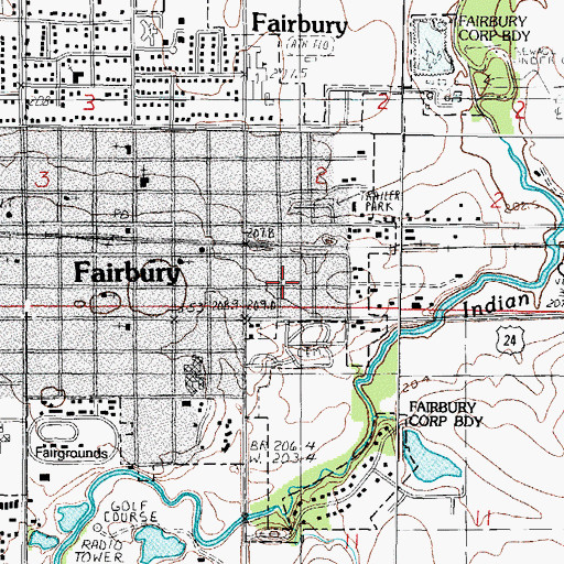 Topographic Map of Christian Apostolic Church, IL