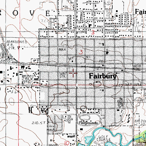 Topographic Map of Church of Christ, IL