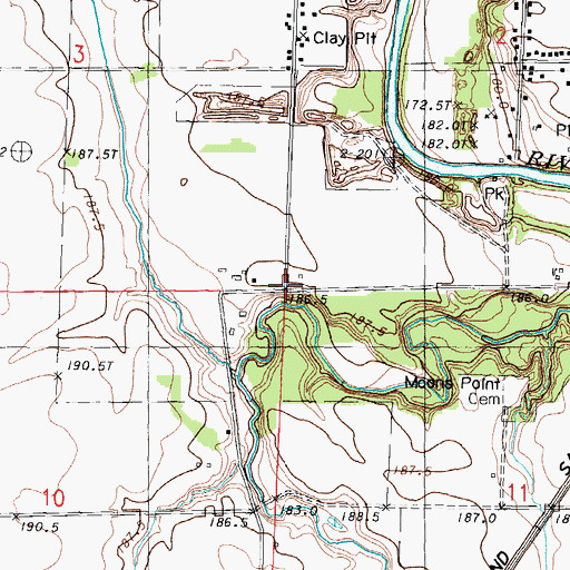 Topographic Map of Coalville, IL