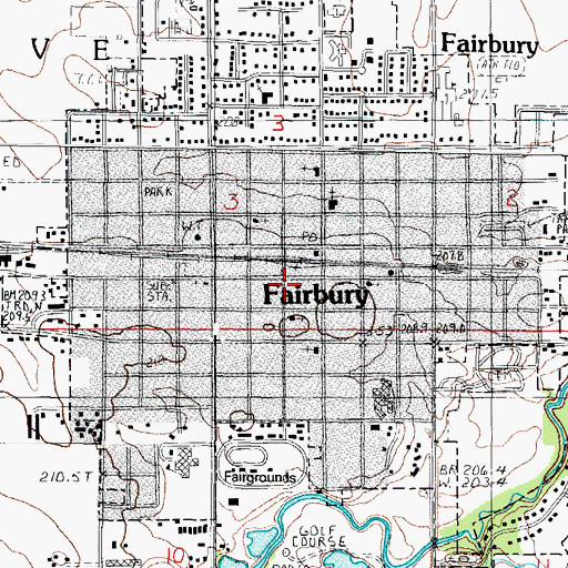 Topographic Map of Dominy Memorial Library, IL
