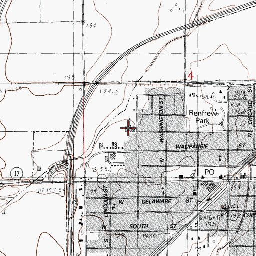 Topographic Map of Dwight Baptist Academy, IL