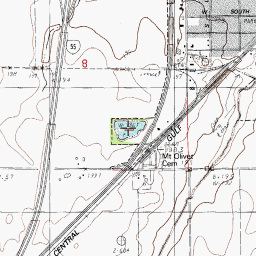 Topographic Map of Dwight Lions Lake, IL