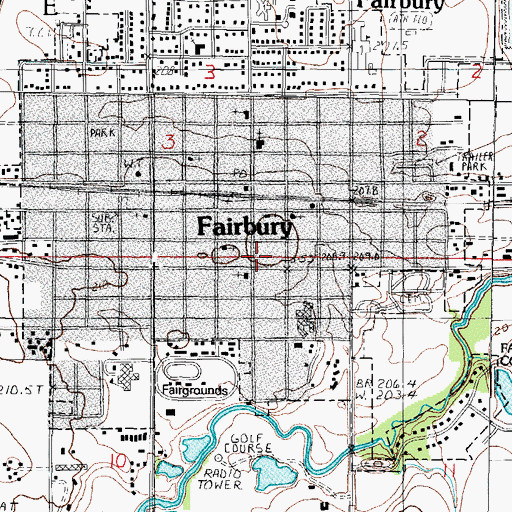 Topographic Map of Edison Public School (historical), IL