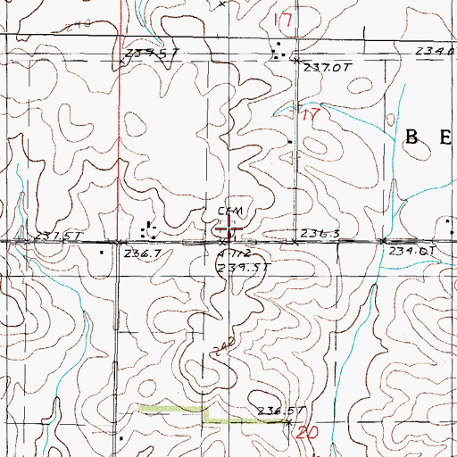 Topographic Map of Fairview Cemetery, IL