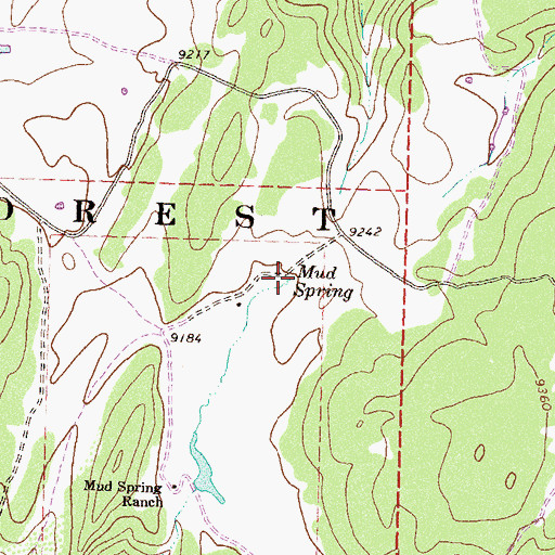 Topographic Map of Mud Spring, CO