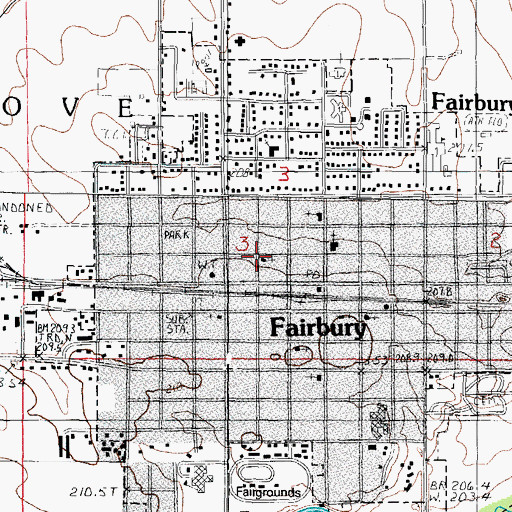 Topographic Map of Free Methodist Church, IL