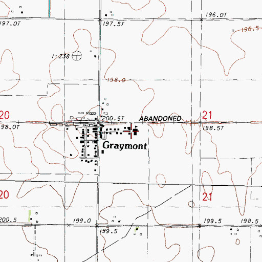 Topographic Map of Graymont Elementary School, IL