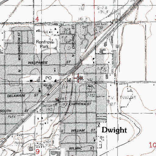 Topographic Map of Heritage Manor Nursing Home, IL