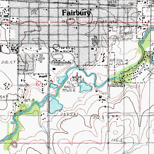 Topographic Map of Indian Creek Country Club, IL