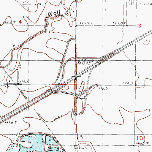 Topographic Map of Interchange 201, IL