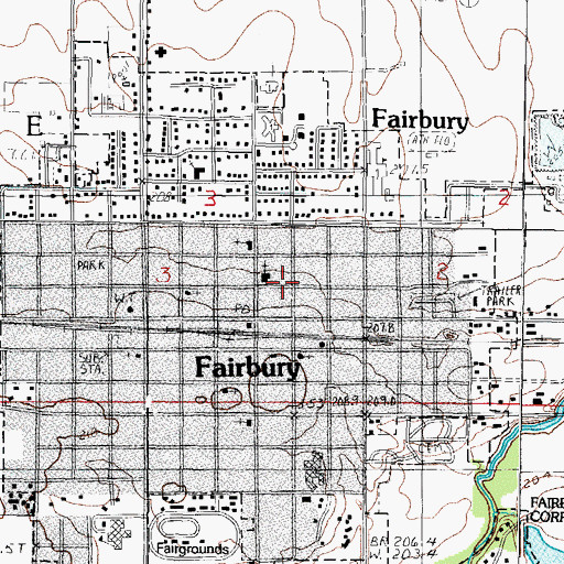 Topographic Map of Isaac Walton Public School (historical), IL