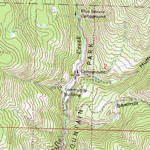Topographic Map of Huffman Gulch, CO