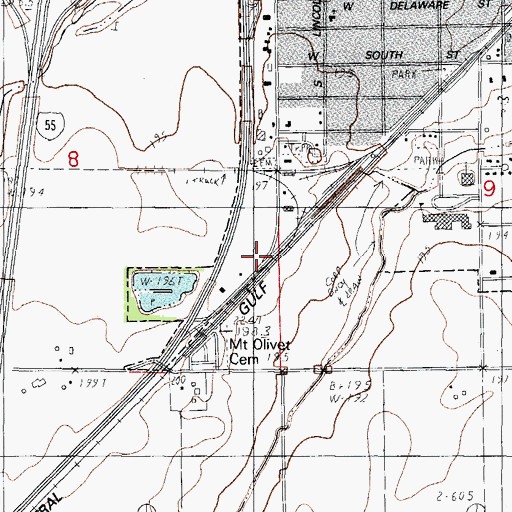 Topographic Map of New Assembly of God Church, IL