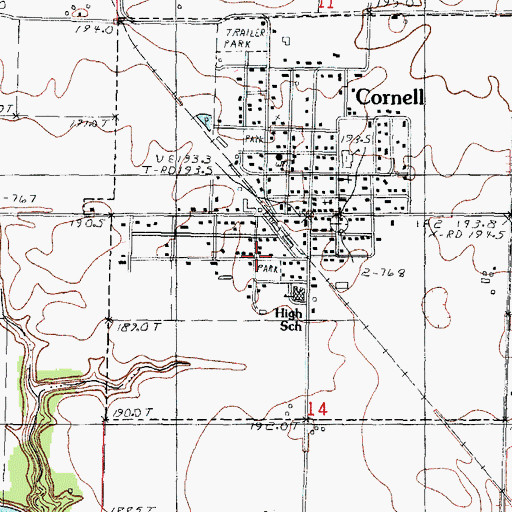 Topographic Map of New Life Christian Church, IL