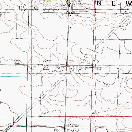 Topographic Map of New Michigan (historical), IL