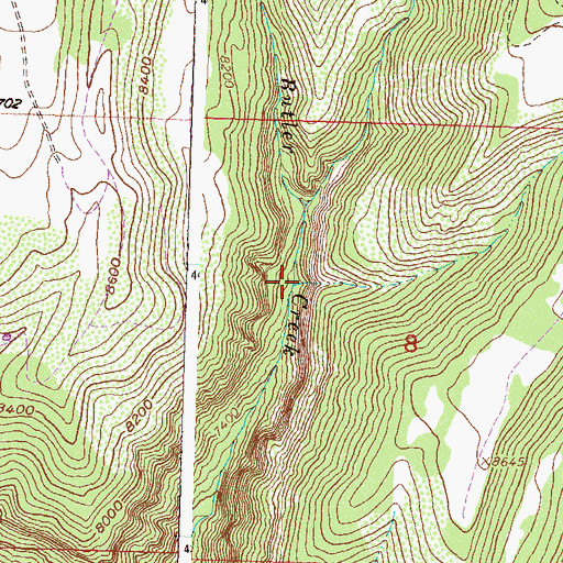 Topographic Map of George Creek, CO