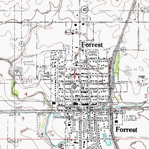 Topographic Map of Prairie Central Junior High School, IL