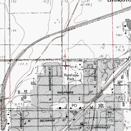 Topographic Map of Robert W Stephenson Memorial Swimming Pool, IL
